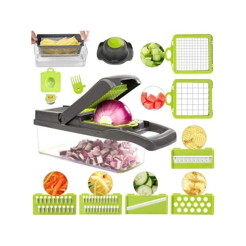 Nice Smart 15 Pcs. Vegetable Cutter Vegetable Slicer Shredder Onion Manual Dicer