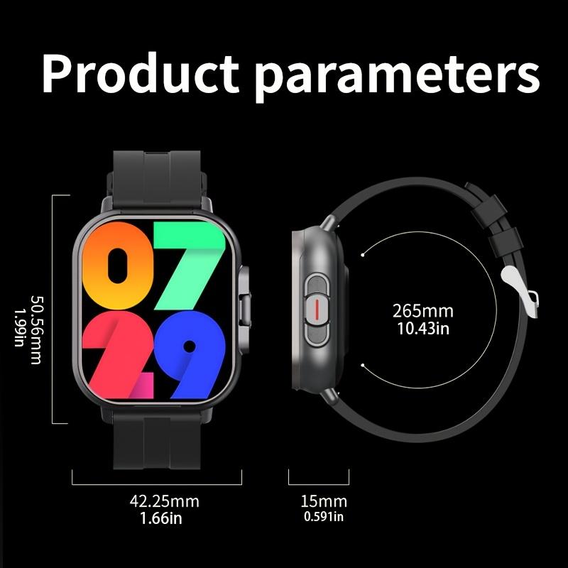 This Smartwatch Features a 2.01-Inch Square Full-Touchscreen Display Supports 2-In-1 Wireless Earphone Functionality And Offers Health Monitoring