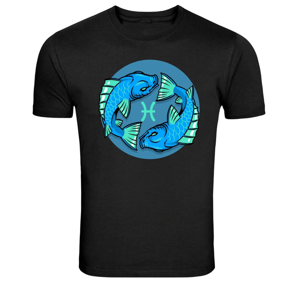 Pisces Zodiac Fish Astrology Symbol Graphic T-Shirt