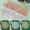 Hollow Rose PVC Non-slip Table Mat Cup Mat Restaurant Hotel Decoration Plate Mat