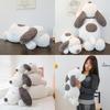 Dog Plush Toy Stuffed Animal Pillow With Pp Cotton Filling White Gift