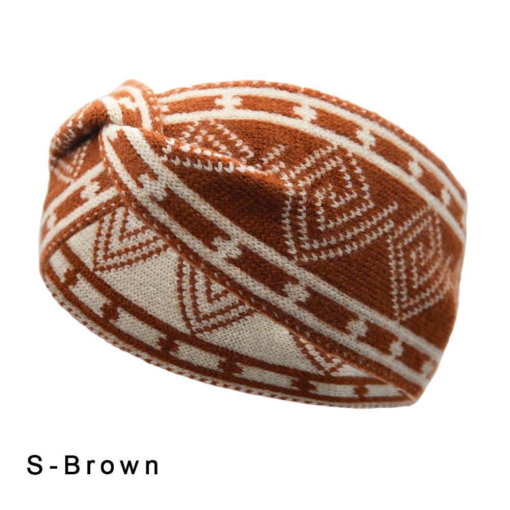 Autumn and Winter Keepwarm Knitted Twist Headband Workout Running Sport Elastic Hair Bands for Women's Turban Hair Wrap