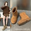 Snow boots women's winter velvet thickened waterproof sub-zero thick-soled casual short boots tide