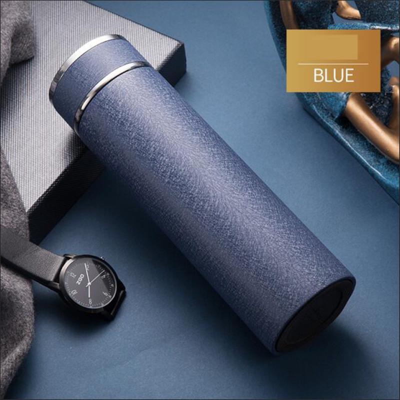 

500 мл изолированный дорожный автоматический заварочный фильтр из нержавеющей стали термос чашка бутылка с водой термосы 500ml синий