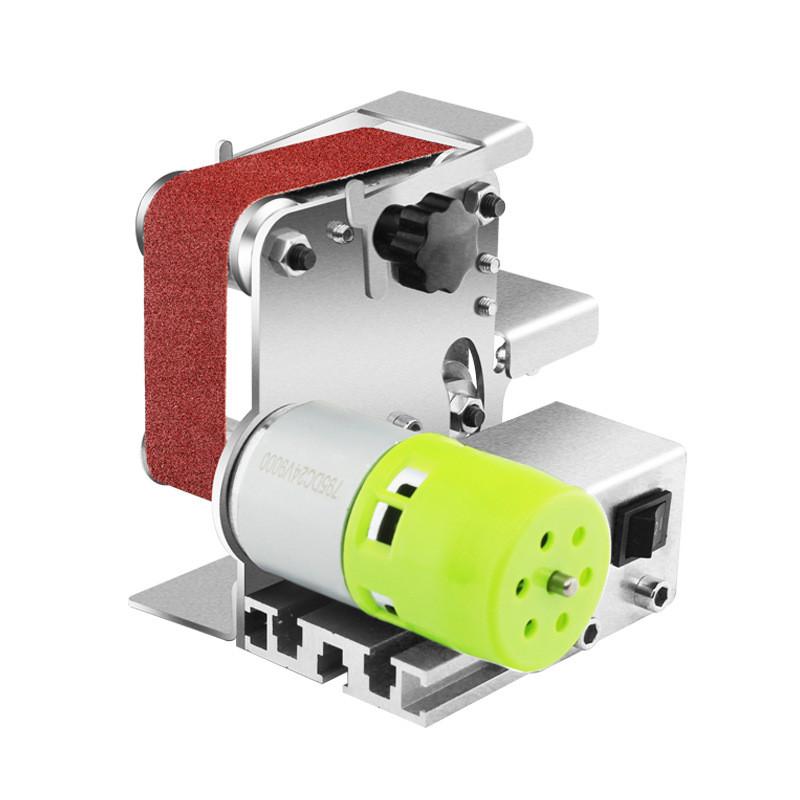 Small Stainless Steel Electric Sanding Machine DIY Mini Desktop Polishing Machine Household Portable Sharpener