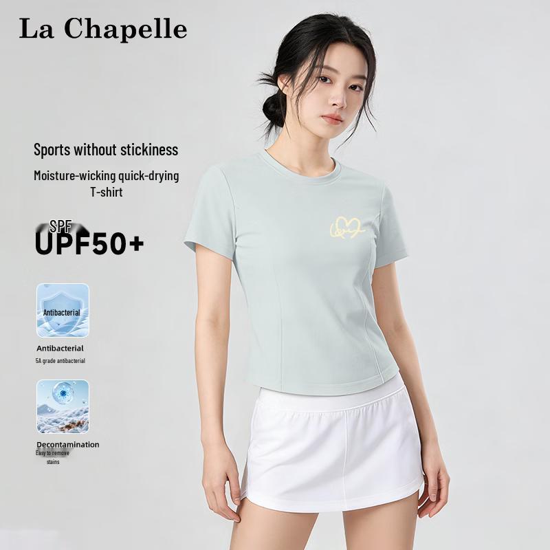 

Женская спортивная майка La Chapelle с принтом в виде сердечек, быстросохнущая, с коротким рукавом S