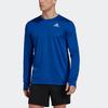 Adidas OTR Long Sleeve Print Logo Crew Neck Running T-Shirt Men Tops Blue HL5983