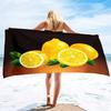 Asciugamani da Spiaggia Gialli al Limone in Microfibra, Asciugamano Coperta Sottile Morbido Assorbente Sovradimensionato, Leggero Asciugatura Rapida e Senza Sabbia Asciugamano da Bagno