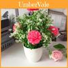 Artificial Hydrangea Plant With Plastic And Silk Flowers For Home Decor And Tabletop Display