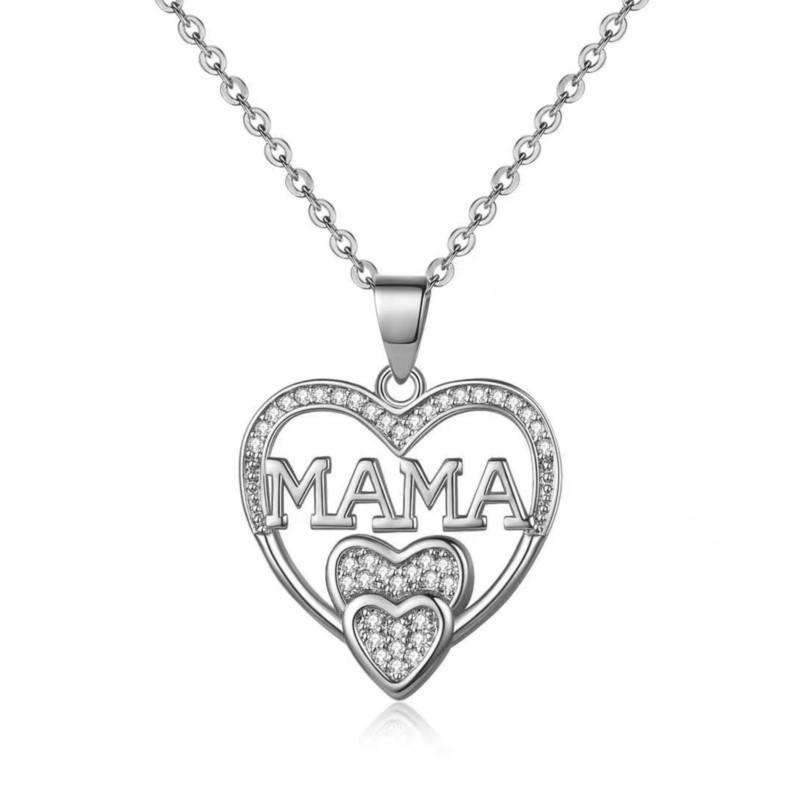 Elegantný náhrdelník v tvare srdca pre mamičku pre ženy Jednoduchý choker náhrdelník Šperky na každodenné nosenie Darčeky na Deň matiek