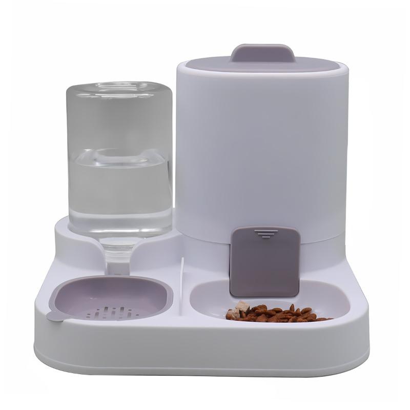 

Миска для кота, Інтегрована подвійна миска, Автоматична годівниця для домашніх тварин, Автоматичне дозування корму, Миска для котячого рису, Миска для котячого корму, Миска для кошеняти, Миска для собаки сірий