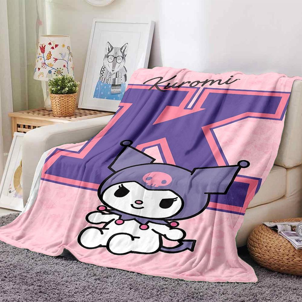 

1pc Kuromi Soft Flannel All-Season Throw for Home, Office, Outdoor UseDurable Comfort 100523 80cmx120cm(31inx47in)