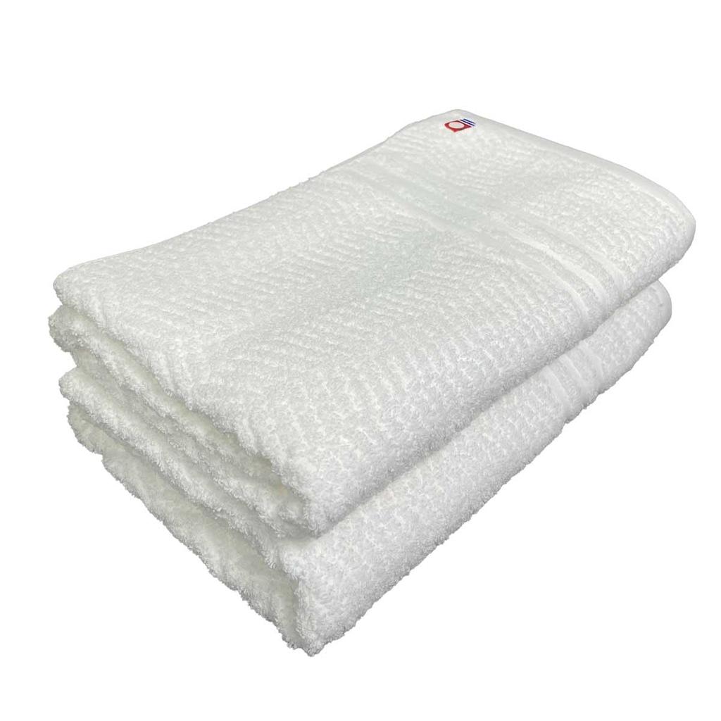 Imabari Towel Large Bath Pile Made In Set of 68cm X 135cm Set of Towel, Thick, Quick-Drying, Jacquard, Japan, 2, White, (White, 2)