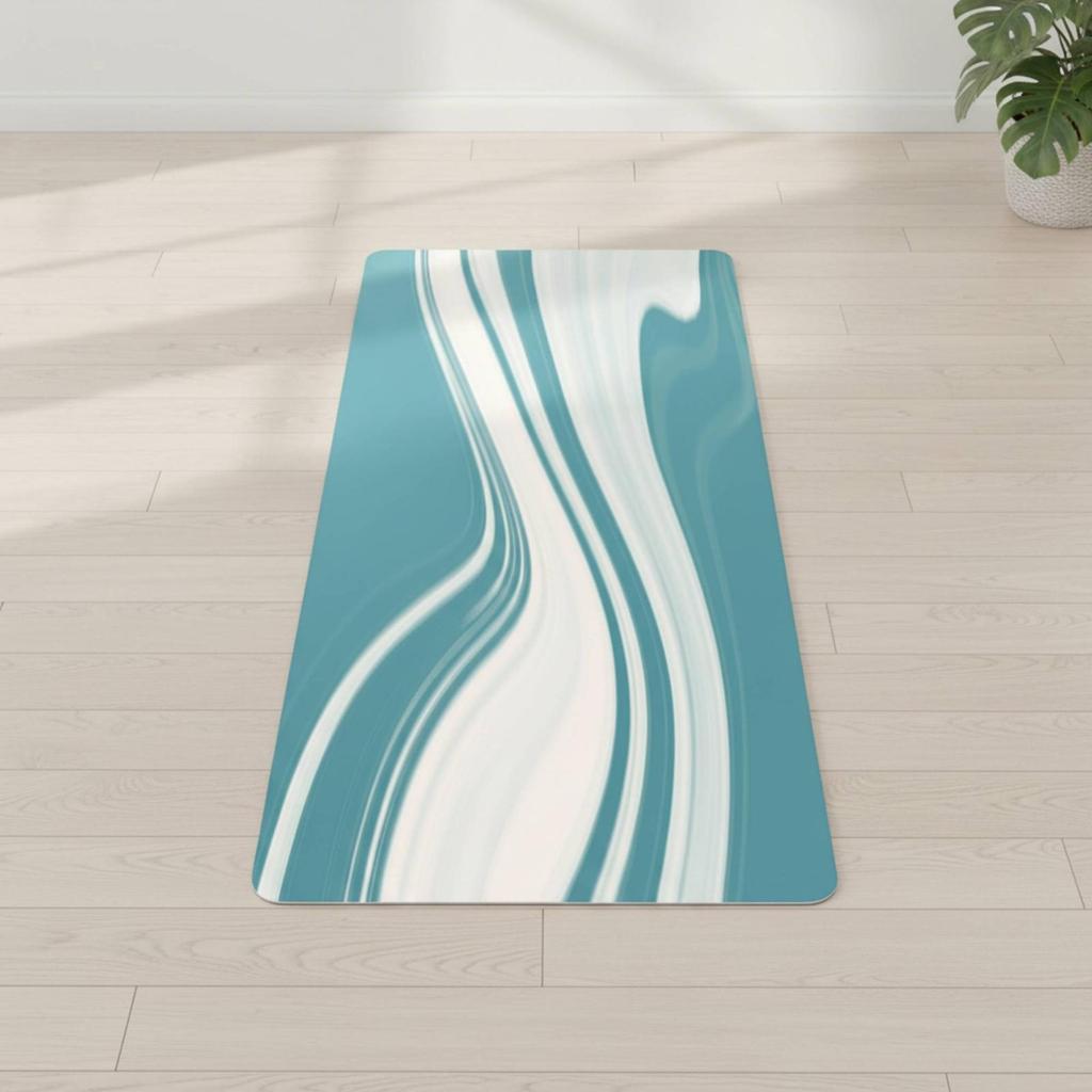 Marbled Exercise Mat Dark Underside Contrast Design Equipment
