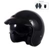 ECE Cement Gray Vintage Open Face Motorcycle Helmet DOT Approved Retro Half Helmet for Motorcyclists