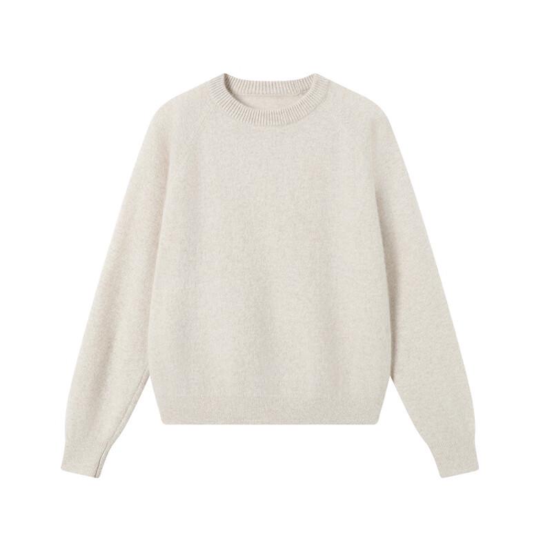 Jingdong Jingzao Women's 100% Cashmere Machine Washable Round Neck Sweater