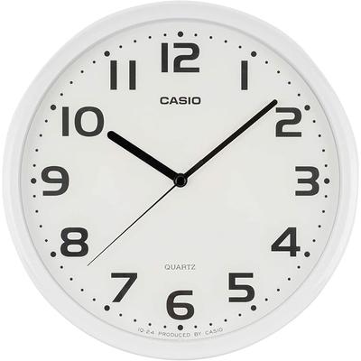 Wall Clock, White, Analog, Standard, Step Second Hand, Simple, IQ-24-7JF