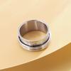 New European and American Retro Engraved Butterfly Ring Titanium Steel Rotating Decompression Ring