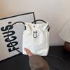 Ladies Vintage Solid Mini Crossbody Bag,Drawstring Closure Coin Purse With Adjustable Strap,Casual Multi-use Shoulder Handbag For Women Daily