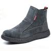 Men's Work Shoes Anti Scalding Welding Boots Steel Safety Boots Men Puncture-Proof Indestructible Shoes Cowhide Protective Shoes