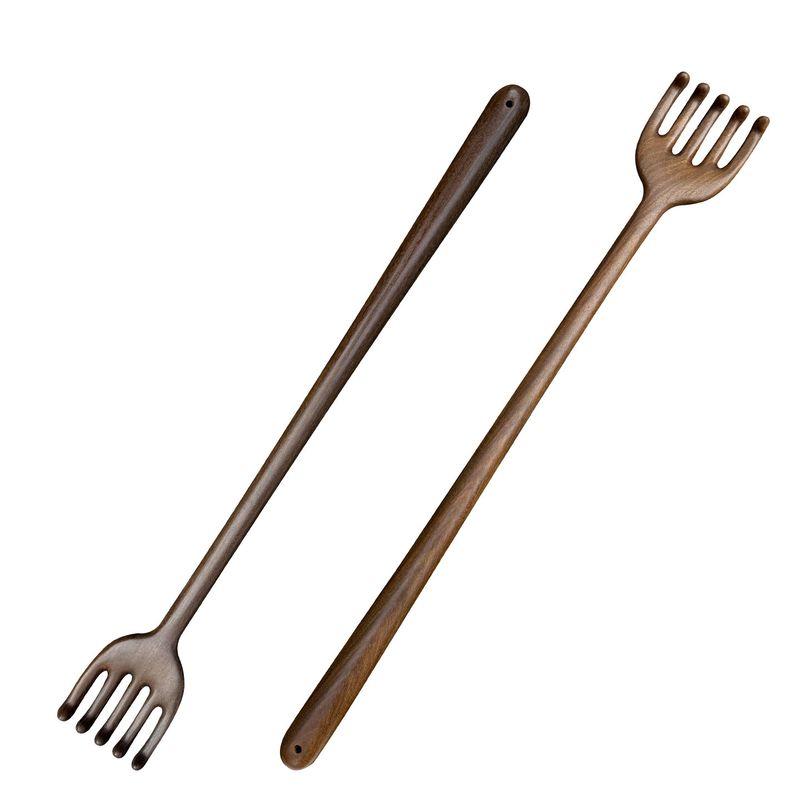 Golden Sandalwood Extended Massage Back Scratcher, Multi-Functional Back Scratcher for Elderly People