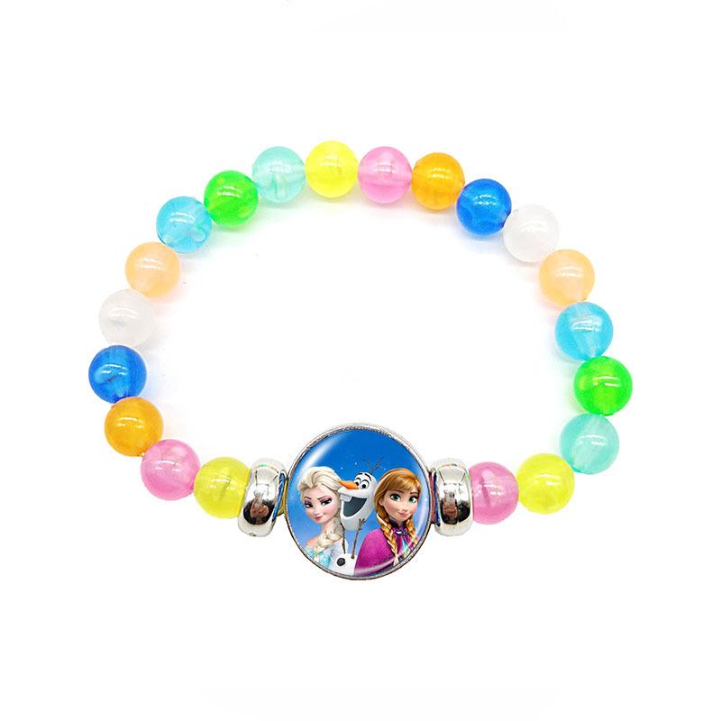 Frozen Princess Elsa Rainbow Beaded Retractable Children's Bracelet
