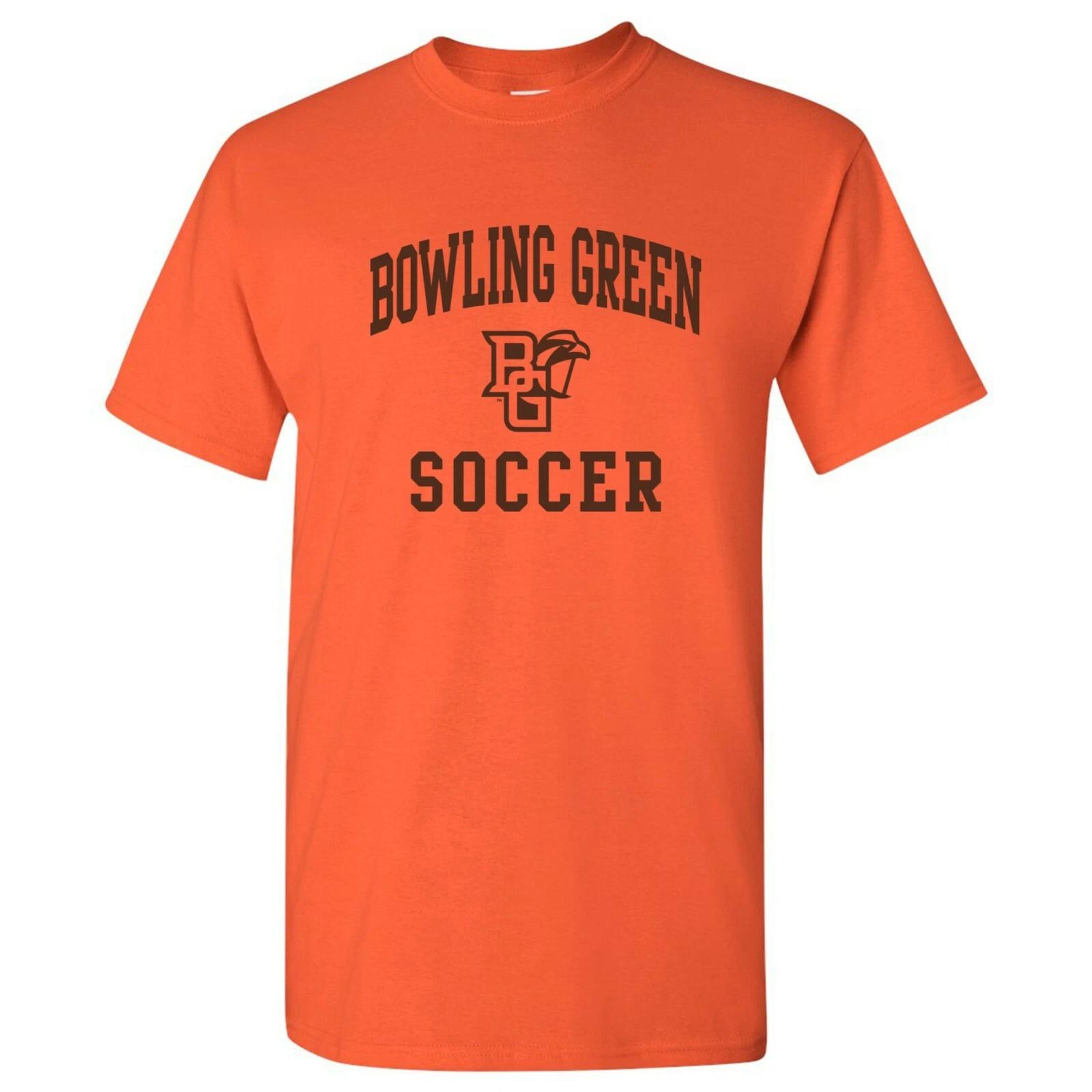 Bowling Green State University Falcons Arch Logo Soccer T-Shirt - Orange S