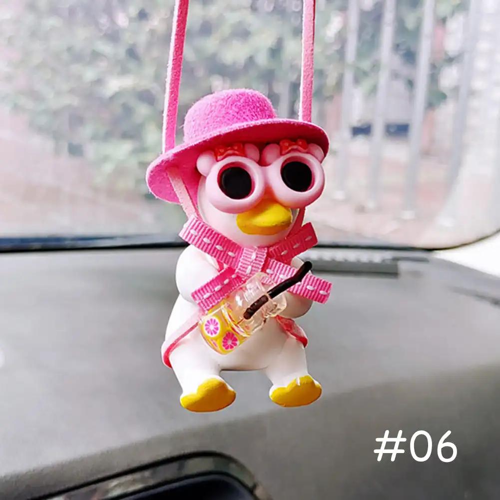 Auto-Anhänger, niedliche Anime-kleine Ente, Schaukel, Auto-Rückspiegel, hängende Ornamente, Innendekoration, Zubehör für Mädchen, Geschenke