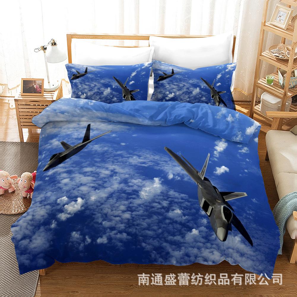 3D Fighter Three-Piece Bedding Home Textile Quilt Cover Four-Piece Children'S Bedding