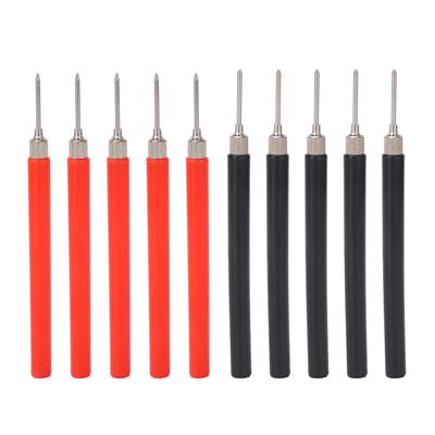 Test Probe Pin Red Black DIY Screw Connection Universal Multimeter Test Needle for Circuit