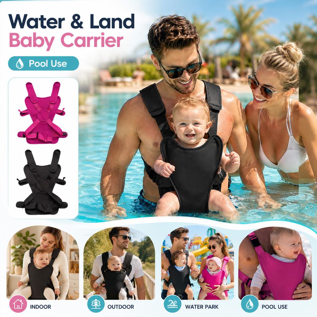 Summer Baby Swimming Carrier Two In One Infant Waist Stool Adjustable Strap Support Breathable Material Outdoor Indoor Use