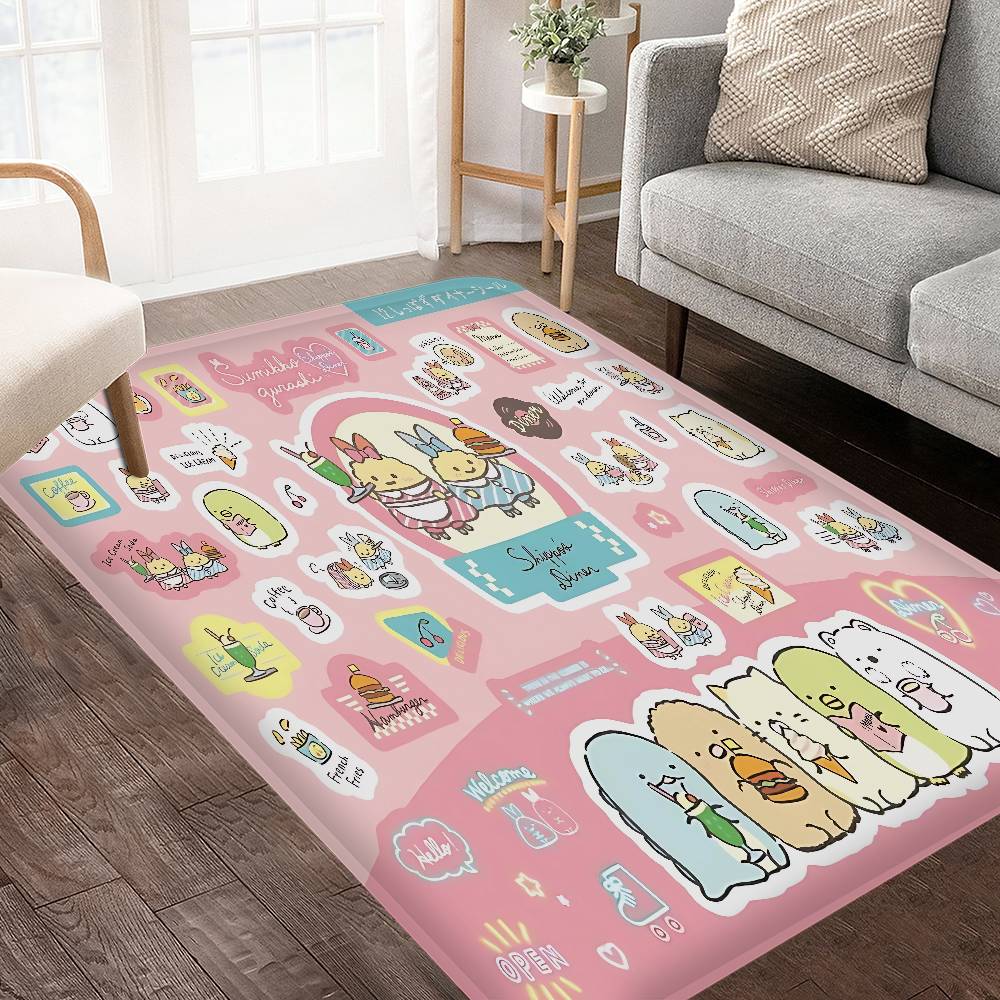 Japan S-Sumikkogurashi Cute Floor Mat INS Style Soft Bedroom Floor House Laundry Room Mat Anti-skid Household Carpets