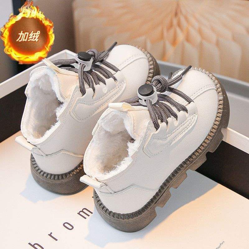 Children's Shoes 2025 Winter Shoes Extra Thick Girls Snow Boots Piled Thickened Baby Cotton Boots Boys Martin Boots