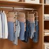 Iron Multi-Layer Trouser Racks Hanging Scarf Tie Rack Multi-functional Pants Hangers  for Home