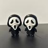 Scream Ghost Face Ornament 3D Printed Ornament, Mini Desktop Statue for Halloween Compact Decor Decoration, Funny Skeleton Figurine Home Office Shelf