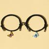 2 PCS/Set Butterfly Couples Pendant Luminous Bracelet For Women Lover Black Rope Charm Friendship Girlfriend Party Jewelry Gift
