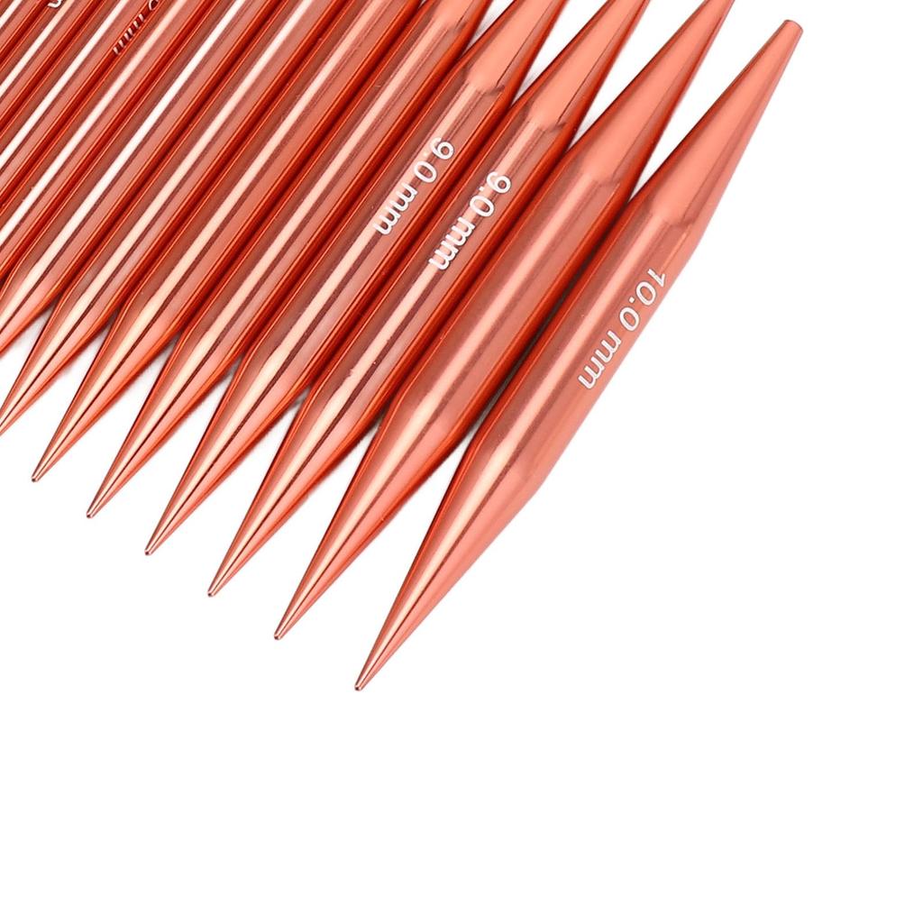 Headerbs Interchangeable Circular Knitting Needle Set, 13 Sizes, Aluminum, with Storage Case for Knitting Projects