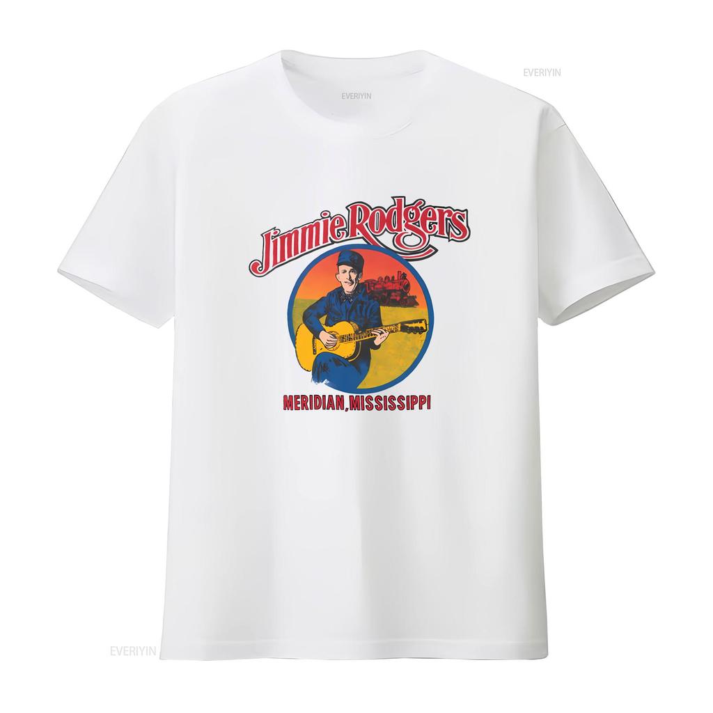 Rare Jimmie Rodgers Cotton White Unisex T Shirt S To XL For Fans H Vintage Washed Homme Comfortable Stretched Streetwear