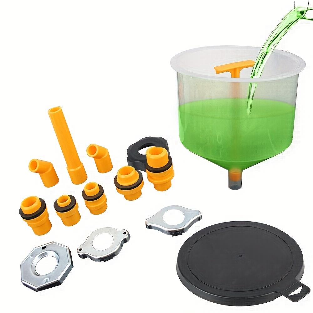 15pcs/Set Plastic Filling Funnel Spout, Fit Universal Vehicles, Spill Proof Coolant Filling Kit