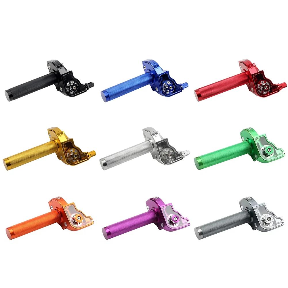 22mm Universal Motorcycle Adjustable Handlebars Moped Scooter Bike CNC Throttle Twist Grips For Moped Scooter Bike M10*1.5