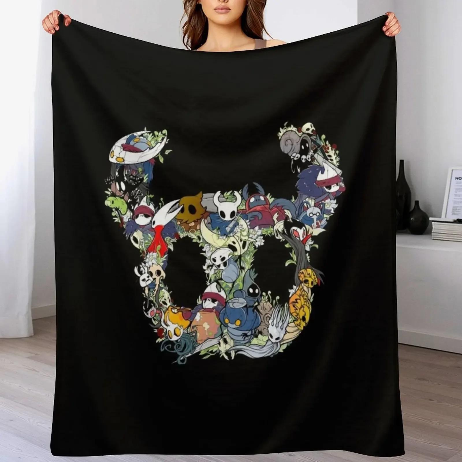 Hollow Crew (Mask) Throw Blanket Flannel Fabric Camping Summer for sofa Blankets 75X95CM