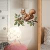 Painted Little Squirrel Branches Bedroom Living Room Entrance Hall Home Background Beautification Wall Stickers