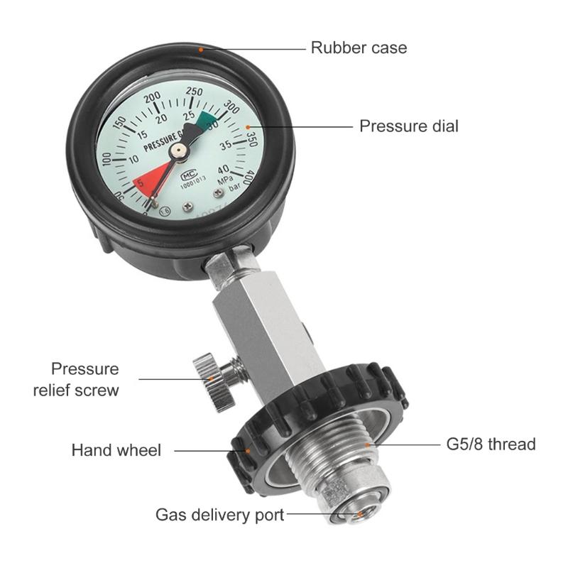 Upgraded Pressures Gauges Replacement Diving Pressures Gauges Diving Cylinder for Diving Equipment