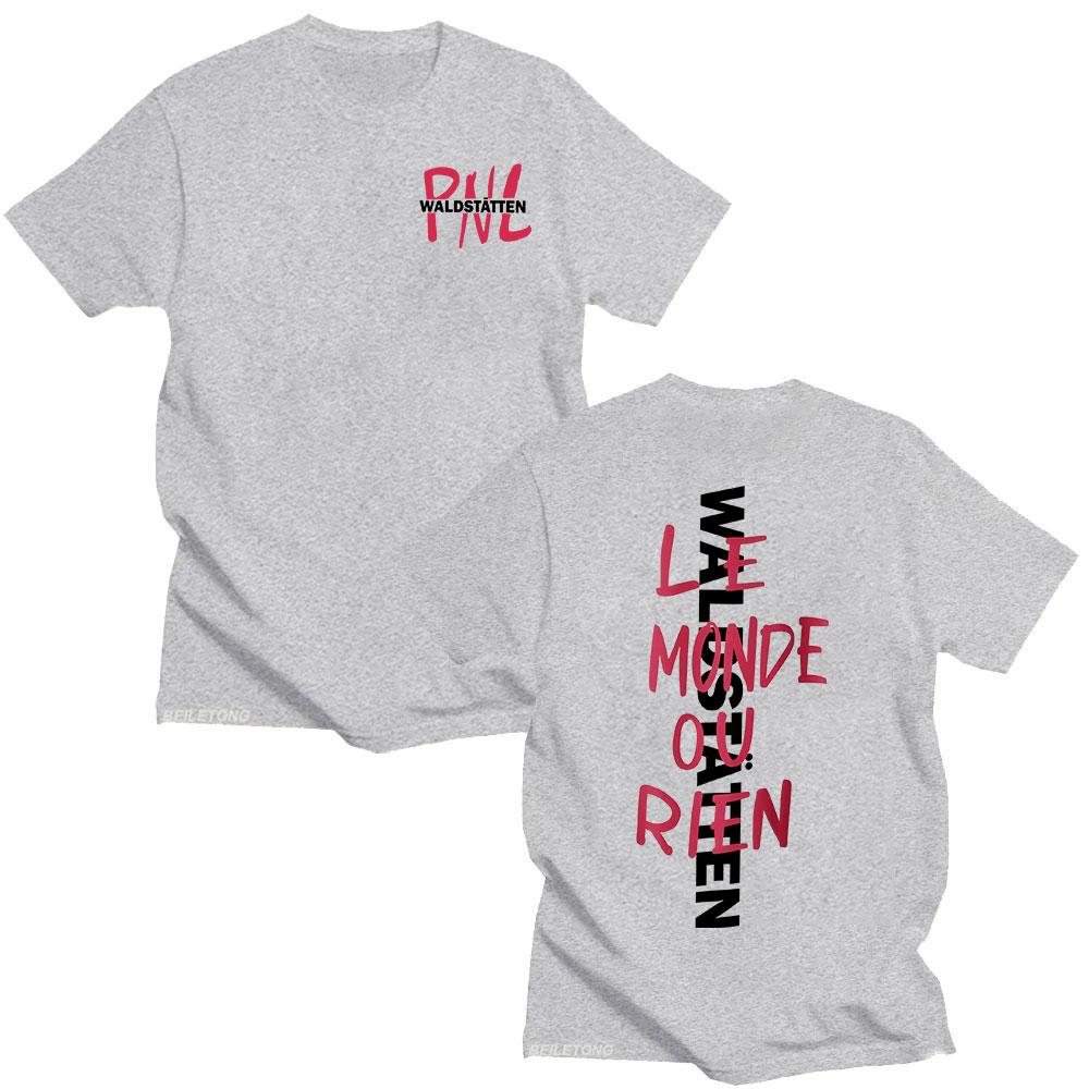 2025 Summer Rapper PNL Que La Famille Le Monde Chico Album 100 Pure Cotton Printed Tshirt Me Hip Hop Short Sleeve Casual Top