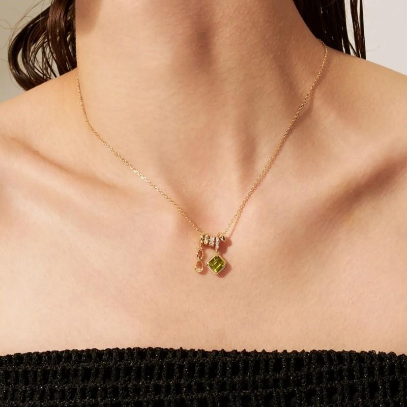 Copper Numeric Pendant Chain With Electroplated Finish For Trendy Casual Looks