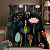 3-Piece Bedding Pillowcase Quilt Cover Set Color Flower 2D Digital Printing Suitable For Bedroom Dormitory Decoration