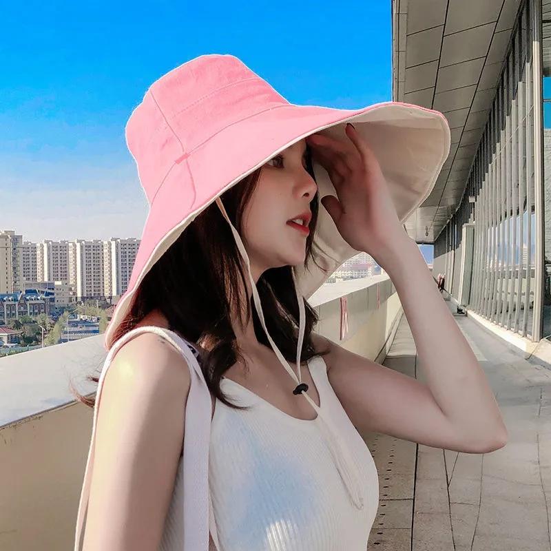WTEMPO Women Outdoor Sunscreen Summer Sun Hats Anti-UV Protective Cap Solid Color Ladies Women Casual Hats