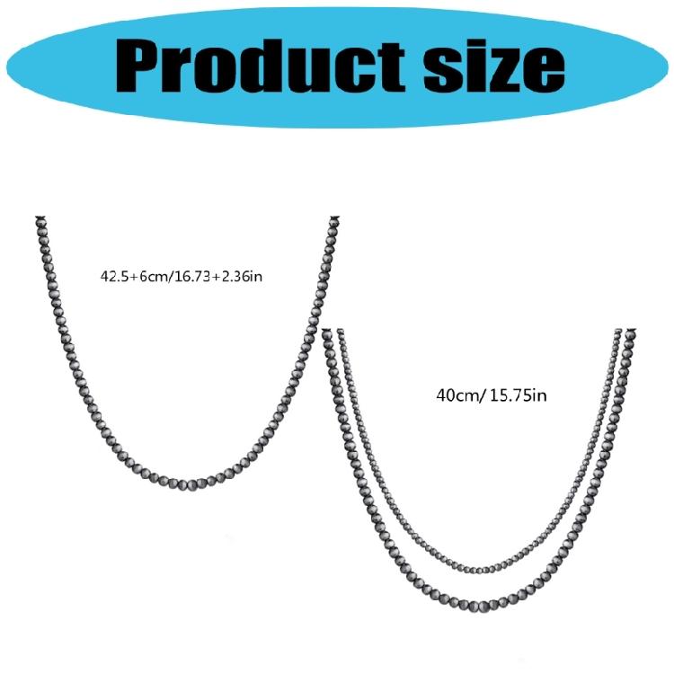 Sophisticated Triple Layer Matte Necklace Sturdy CCB Gift for Birthdays and Anniversaries