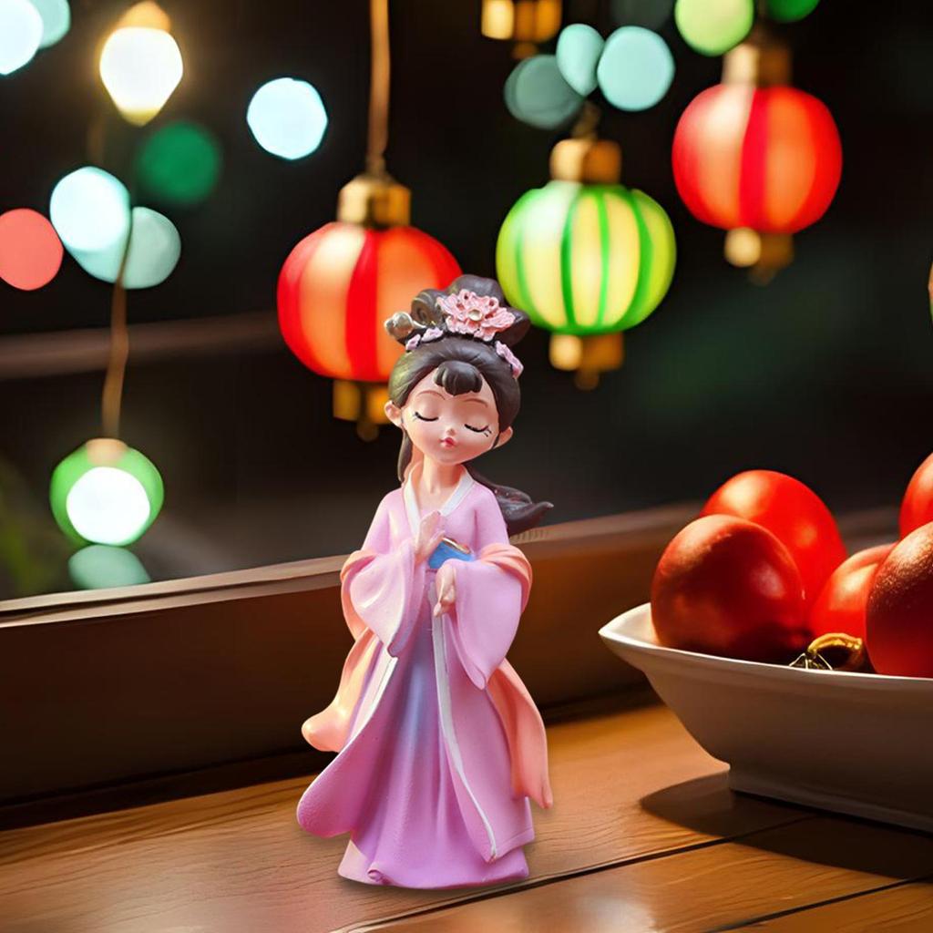 Chinesische Schönheitsstatue Tischplatte Kunsthandwerk Harzkunst Chinesische Geschichte Frauenfigur Ornament für Hotelregal Wohnheim Festivals Café