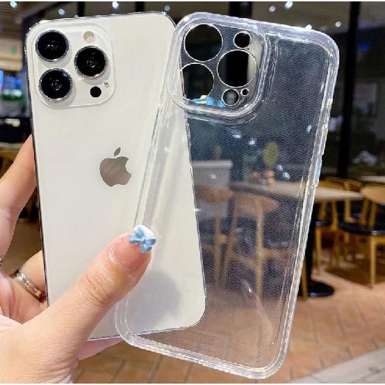 Phone Case For iPhone 17 Air 16 15 14 7 8 Plus 13 12 11 Pro Max Clear Bumper Hard Silicone Luxury Transparent Shockproof Cover